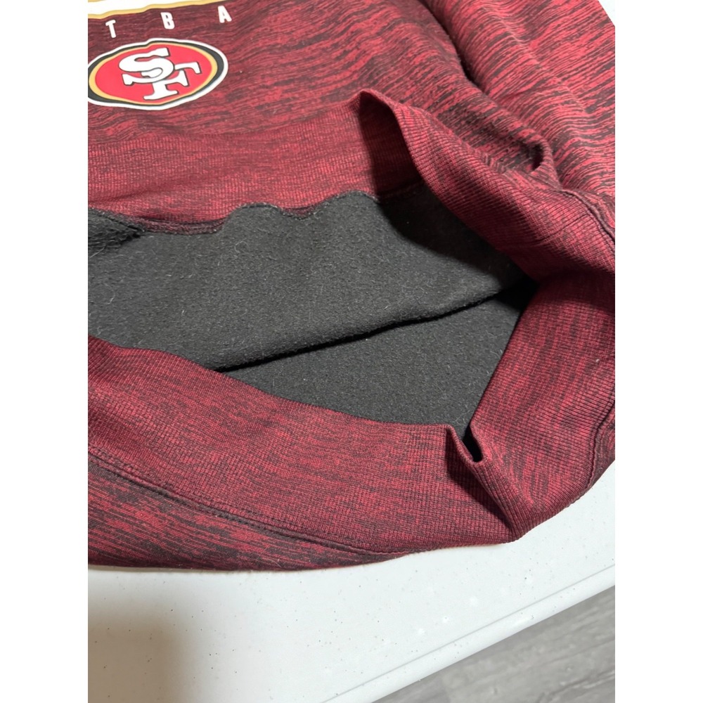 NFL San Francisco 49ers Mens XL Hoodie Red Black Marl Team Apparel Sweatshirt - Picture 5 of 7